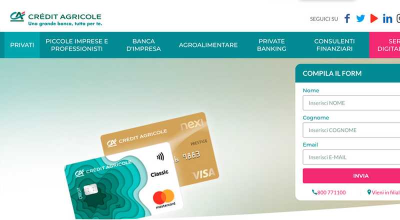 Carta di credito Nexi Classic Crédit Agricole