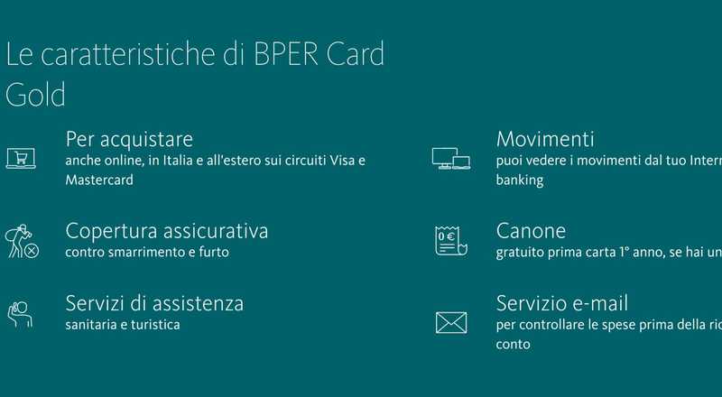 Carta di credito BPER Card Gold BPER Banca