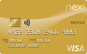 Carta di credito Nexi Prestige Crédit Agricole