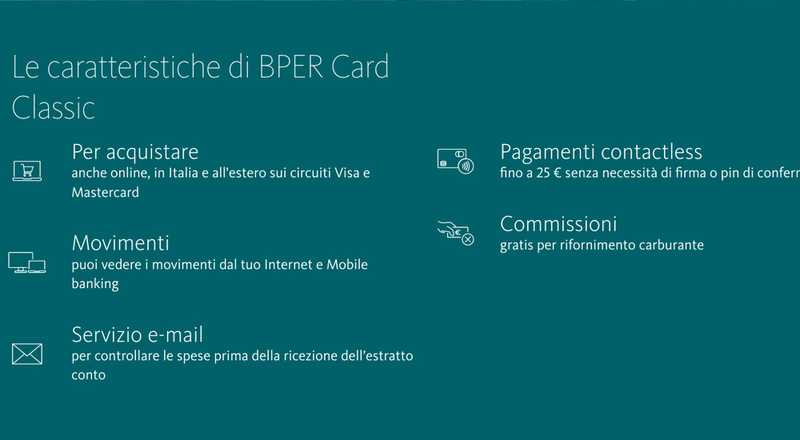 Carta di credito BPER Card Classic BPER Banca