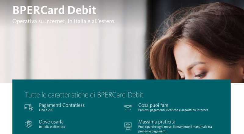 Carta di debito BPERCard Debit BPER Banca