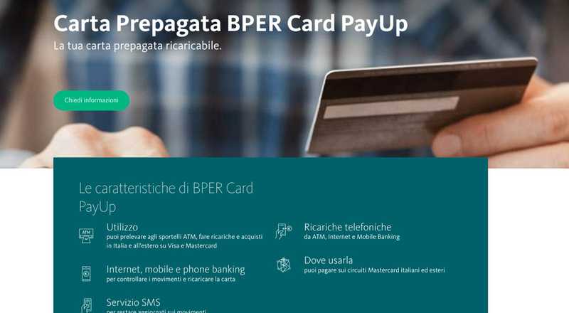 Carta prepagata BPER Card PayUp BPER Banca