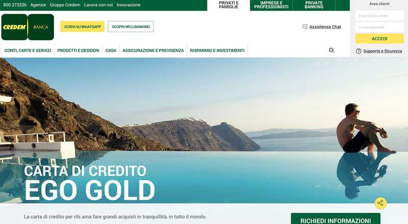 Carta di credito Ego Gold Credem Banca