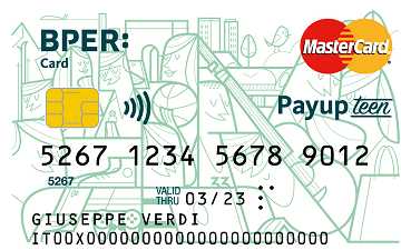 Carta prepagata BPER Card Payup Teen BPER Banca