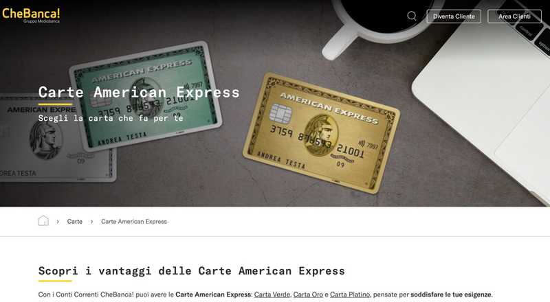 Carta di credito Verde American Express CheBanca