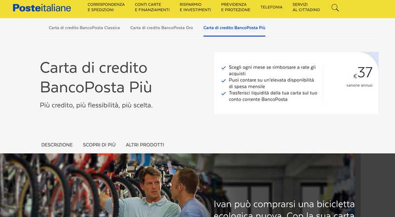 Carta di credito BancoPosta Più BancoPosta