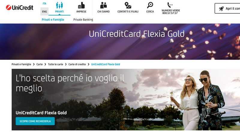 Carta di credito UniCreditCard Flexia Gold UniCredit