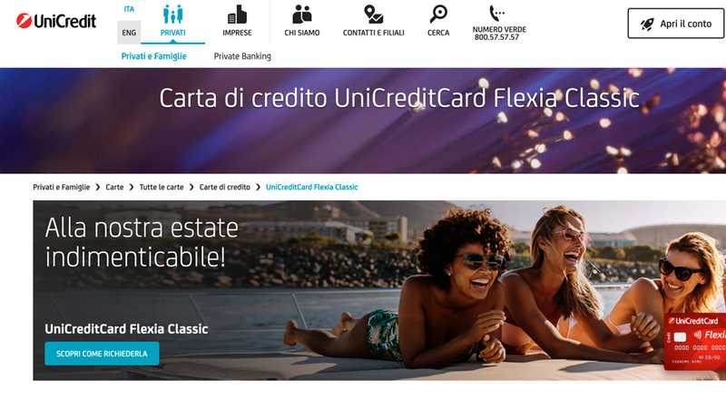 Carta di credito UniCreditCard Flexia Classic UniCredit